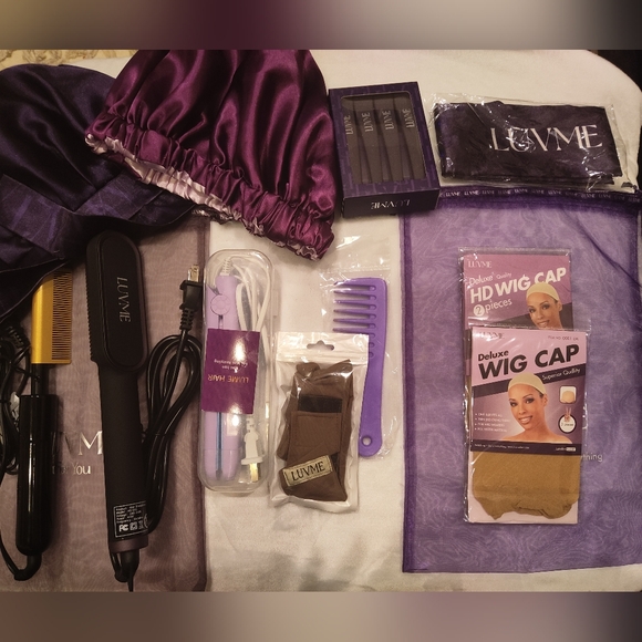 Luvme Hair Luxe Lot Heat Styling Tools & Wig Accessories Grip Gift Bundle Travel - Picture 1 of 16